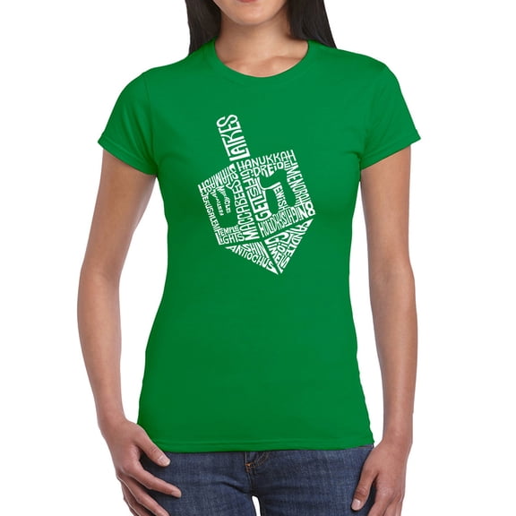 Hanukkah Dreidel - Women's Word Art T-Shirt