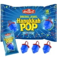 thumbnail image 1 of Hanukkah Dreidels Jewel Pop Ring Shape Candy - Blue Raspberry 18 Count Individually Wrapped Dreidel, 1 of 5