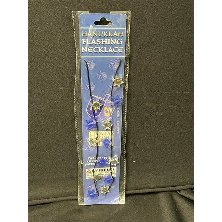 Hanukkah Flashing Necklace Hanukkah Party Accessory 6 LED Lights