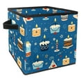 thumbnail image 1 of Hanukkah Foldable Storage Box with Handle, 10.8"x10.5"x10.6", Large Capacity - Storage Bins, Storage Basket, Storage Cubes, 1 of 6