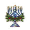 thumbnail image 1 of Hanukkah Gifts for Men Women, Colorful Star of David Acrylic Ornament with Stained Glass Effect, Jewish Gifts for Mom Sister Friends, Chanukkah Decorations (Chanukkah Candle), 1 of 4