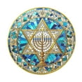 thumbnail image 1 of Hanukkah Gifts for Men Women, Colorful Star of David Acrylic Ornament with Stained Glass Effect, Jewish Gifts for Mom Sister Friends, Chanukkah Decorations (Chanukkah Candle), 1 of 6