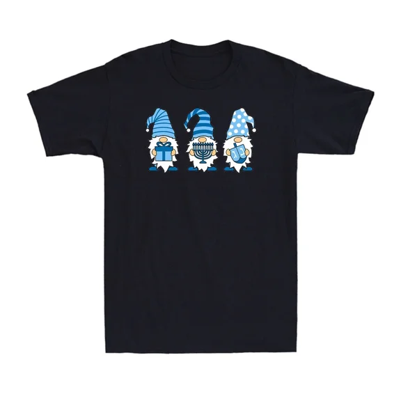 Hanukkah Gnomes Chanukah Cute Gnome With Menorah Dreidel Unisex T-Shirt