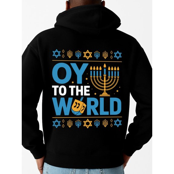 Hanukkah Hoodie graphic hoodies Hanukkah mens long sleeve black hoodies for autumn and winter Clothing spring fun Hopeful Trendy Unisex Shirt Graphic tshirts