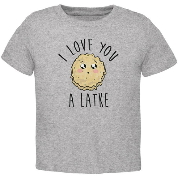 Hanukkah I Love You A Lot Latke Toddler T Shirt Heather 3T