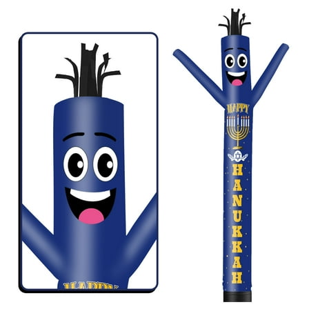 Hanukkah Inflatable Tube Man Wacky Wavy Dancing Guy for Outdoor Decoration Advertising Business Promotion - Happy Hanukkah (Blower Not Included)