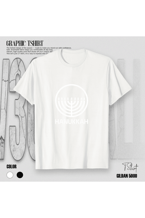 Hanukkah Inspired Epcot Style Blue Festival Lights Holiday Art Unisex T-Shirt, up to size 5XL