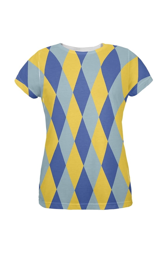 Hanukkah Jester Harlequin Costume All Over Womens T Shirt Multi SM
