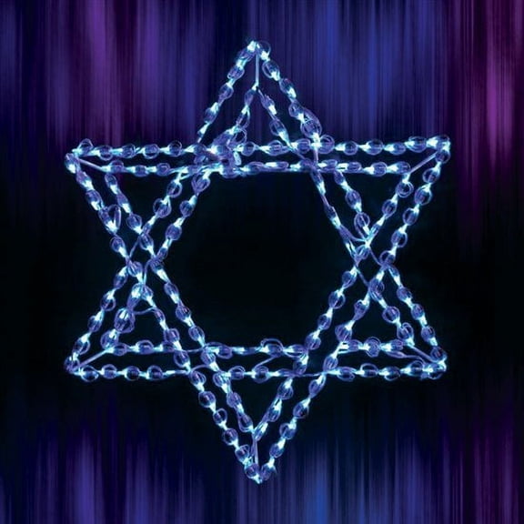 Hanukkah LED 36" Wire Framed Star of David Decoration
