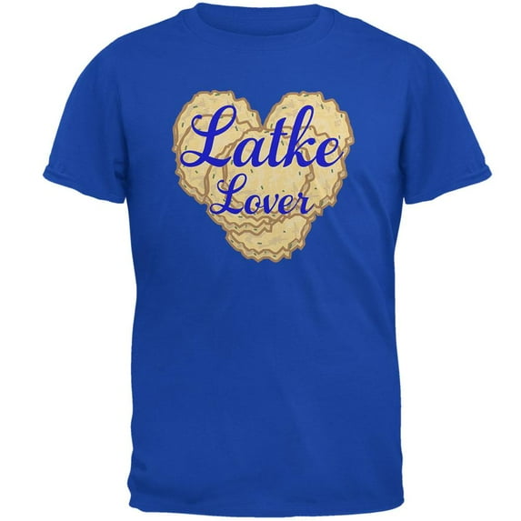 Hanukkah Latke Lover Mens Soft T Shirt Royal LG