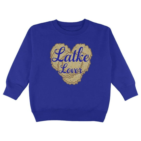 Hanukkah Latke Lover Toddler Sweatshirt Royal 4T