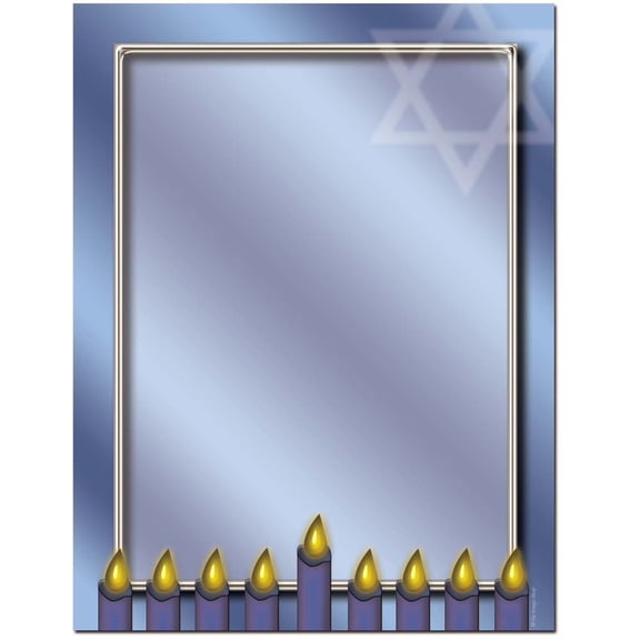 Hanukkah Letterhead Laser & Inkjet Printer Paper, 25 Sheet Pack