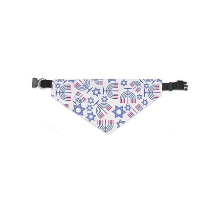Hanukkah Menora Pastel Pattern Bandana -Image by Shutterstock, Small