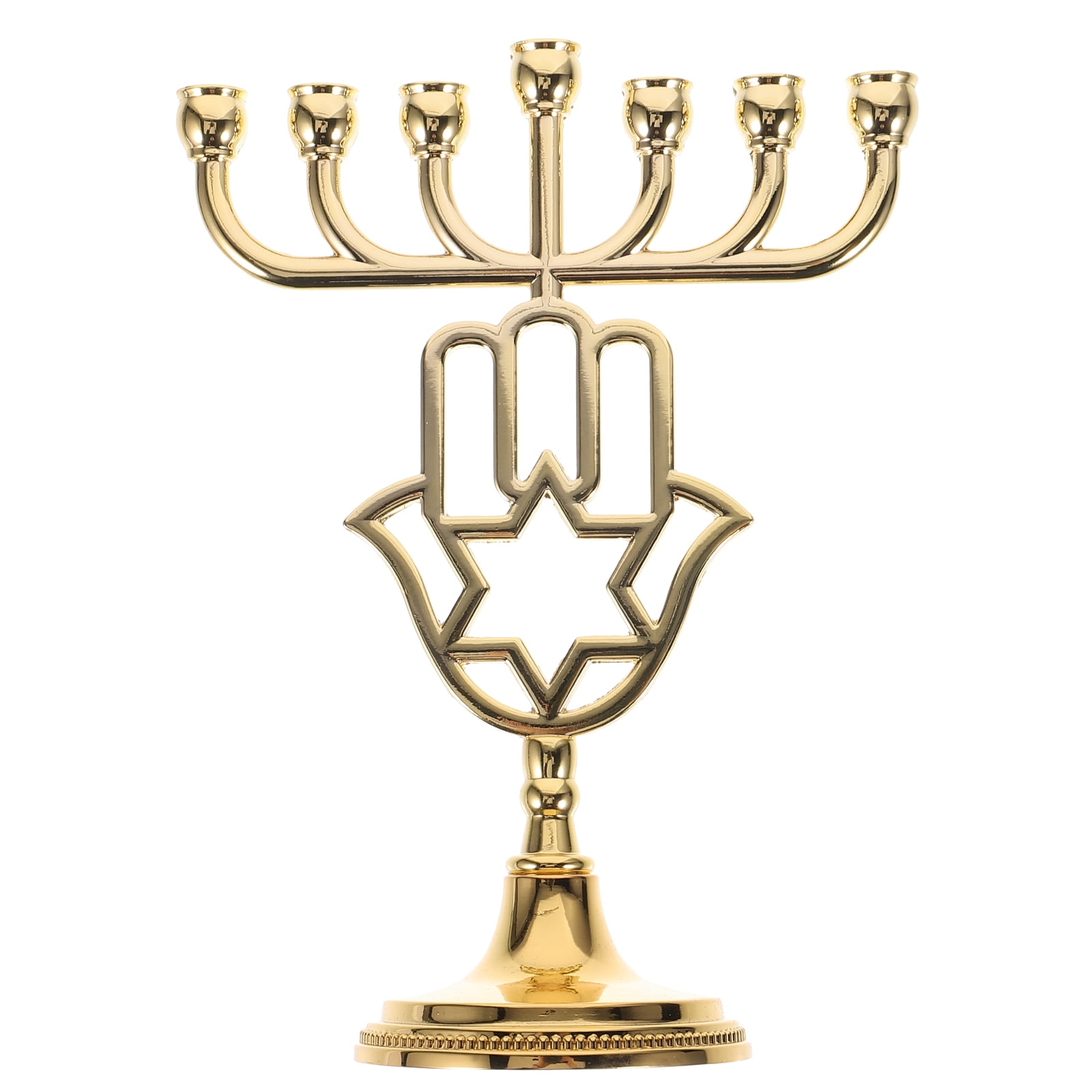 Hanukkah Menorah 7Branch Religious Candlestick Jewish Israel Holy
