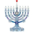 thumbnail image 1 of Hanukkah Menorah Ornament - Festive Blue & Silver Accents Decor, Shatterproof & Reusable, Great for Hanukkah Gatherings, Home Decor, Synagogue Or Office, Brings Warm Holiday Vibe, 3.1in/8cm, B, 1 of 8