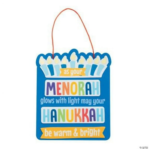 Hanukkah Message Sign Craft Kit, Hanukkah, Craft Kits, 12 Pieces