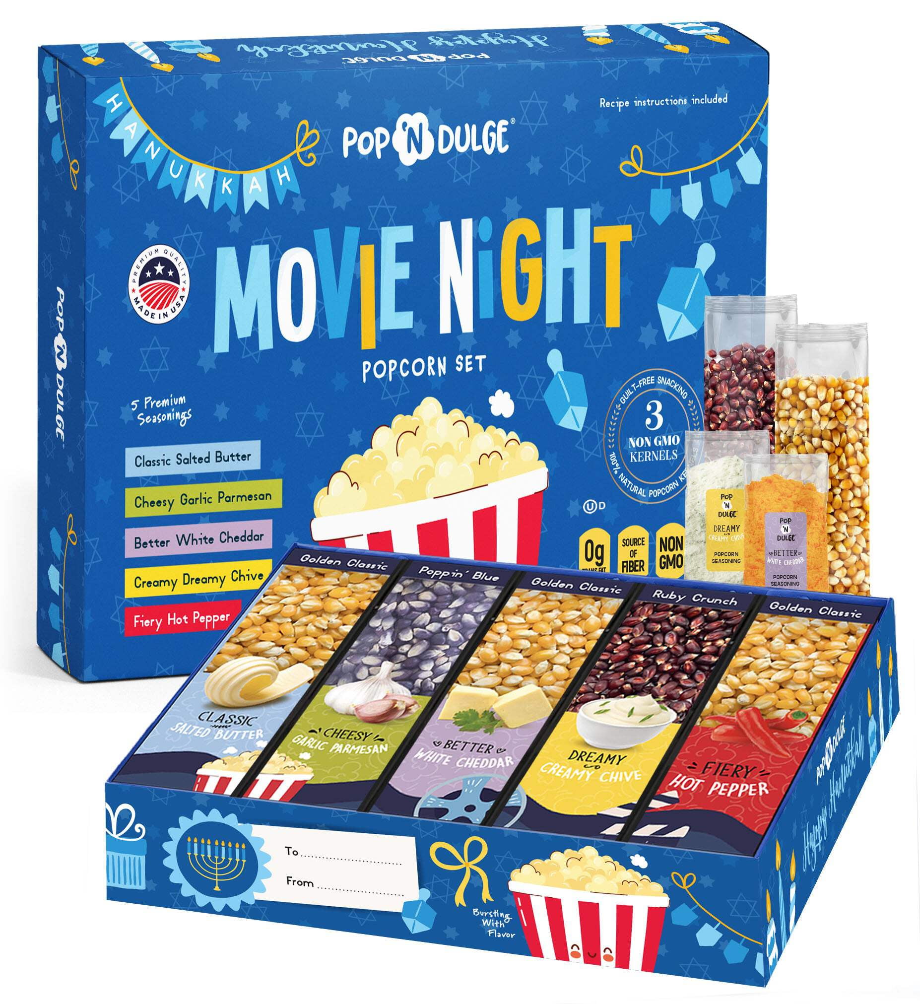 Hanukkah Movie Night Gourmet Popcorn Gift Set