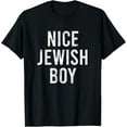 thumbnail image 1 of Hanukkah Nice Jewish Boy Cool Chanukah Festival Jewish Gift T-Shirt, 1 of 4
