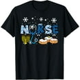 thumbnail image 1 of Hanukkah Nurse Chanukah Nursing Scrub Top Jewish RN Women T-Shirt, 1 of 4