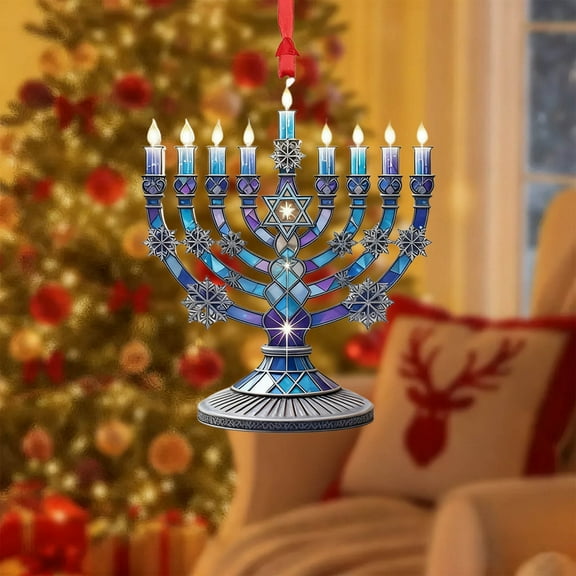 Hanukkah Ornament With Holiday Decorations And Festive Seasonal Hanging Accent