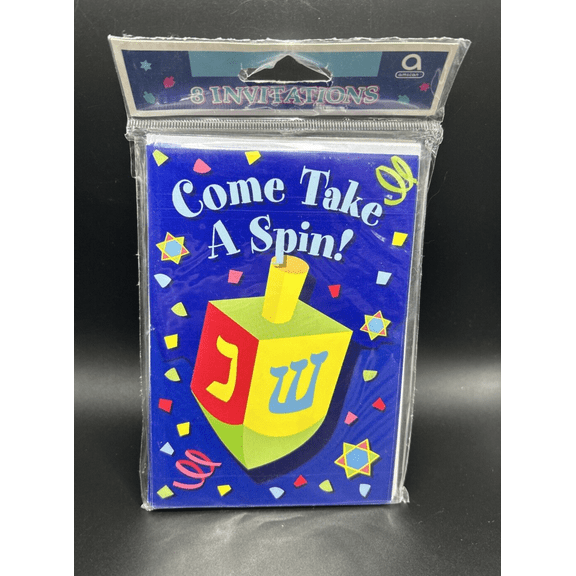 Hanukkah Party Fun Invitations - 8 Count Fill-In
