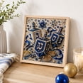thumbnail image 1 of Hanukkah Pearl Art Diamond Painting Kit Sparkling Menorah Dreidel Star of David Diamond Art with Full Tools Adult Beginner DIY Wall Decor, 1 of 3