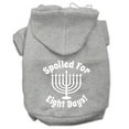 thumbnail image 1 of Hanukkah Pet Dog  Cat Hoodie Screen Printed, "Spoiled For Eight Days", 1 of 10