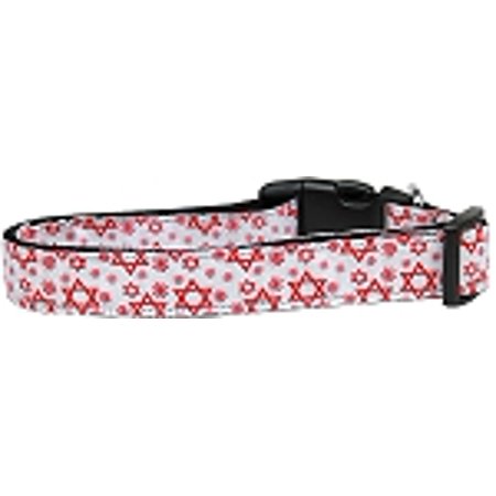 Hanukkah Pet Dog Cat Nylon Collar or Leash, "Red Star Of David"