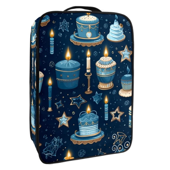 Hanukkah Polyester Shoe Box Organizer Storage Container, 23x31cm/9x12in - Stackable and Durable Shoe Storage Solution for Closet Organization and Space Saving