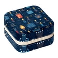 thumbnail image 1 of Hanukkah Square Portable Jewelry Box Organizer for Rings, Earrings, Necklaces, Bracelets - Travel Must-Have for Girls and Women, 1 of 6