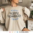 thumbnail image 1 of Hanukkah Sweatshirt, Happy Hannukkah, 1 of 6