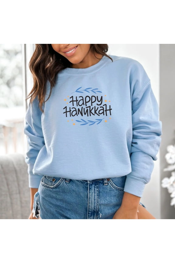 Hanukkah Sweatshirt, Happy Hannukkah