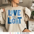 thumbnail image 1 of Hanukkah Sweatshirt, Love and Light, 1 of 6