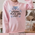 thumbnail image 1 of Hanukkah Sweatshirt, Wishing Peace and Light, 1 of 6