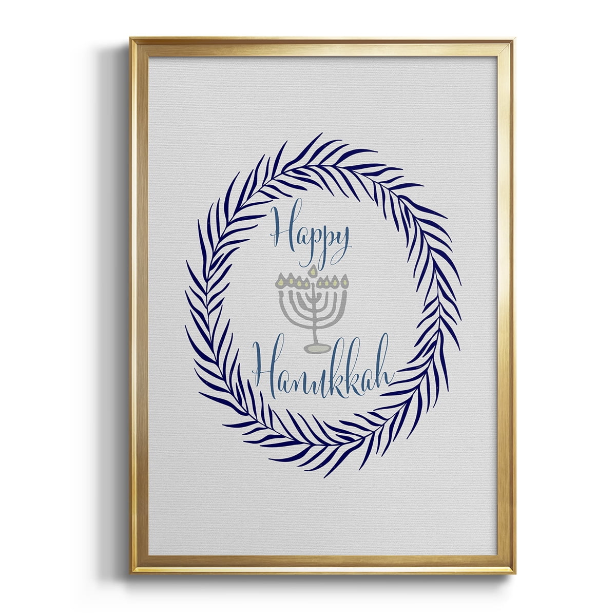 Hanukkah Wreath Premium Framed Print - Ready to Hang