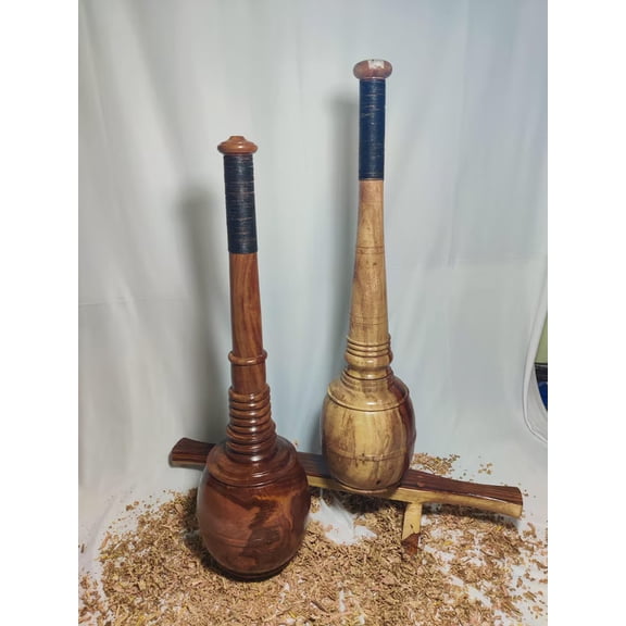 Hanuman Gada Mudgar | Traditional Indian Fitness Tool | Sheesham Wood Strength Trainer | Handmade