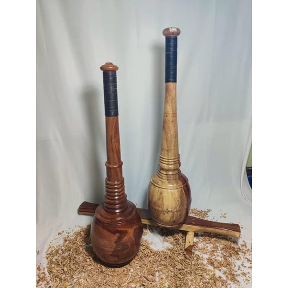 Hanuman Gada Mudgar | Traditional Indian Fitness Tool | Sheesham Wood Strength Trainer | Handmade