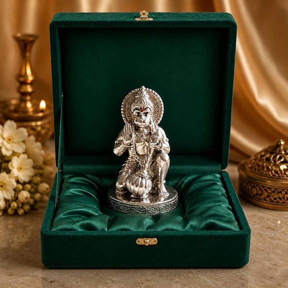 Hanuman Idol for Car Dashboard and Home Decor 2.75 Inch, Bajrangbali Murti for Home Pooja Room | Ideal Hanuman Gift