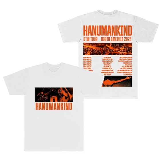Hanumankind OTW Tour 2025 T-Shirts Streetwear Tops Women Men Fashion Short Sleeve Tee