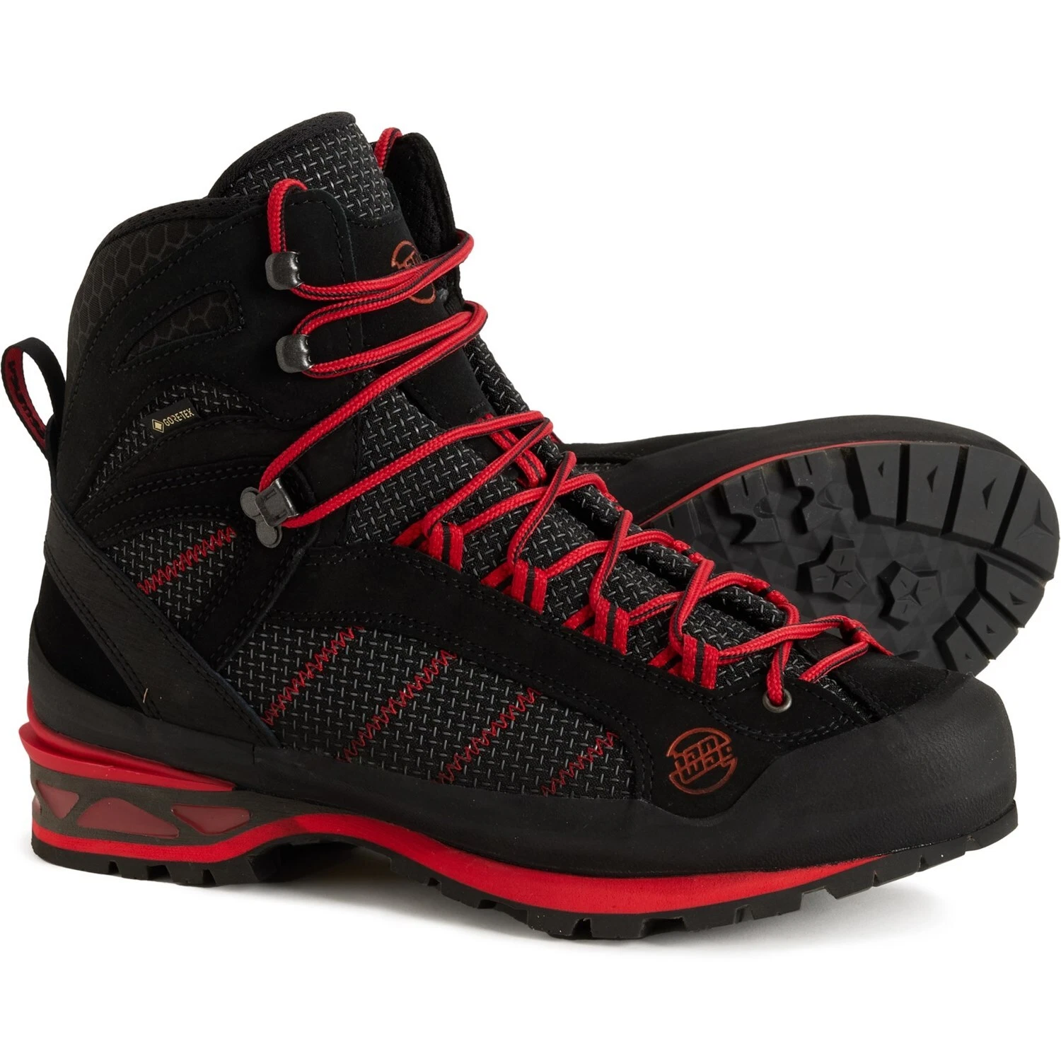 BearPaw Black and Red waterproof Hiking Boots Bearpaw Tallac Men's Leather Hiking Boots - 2750M  main image 2