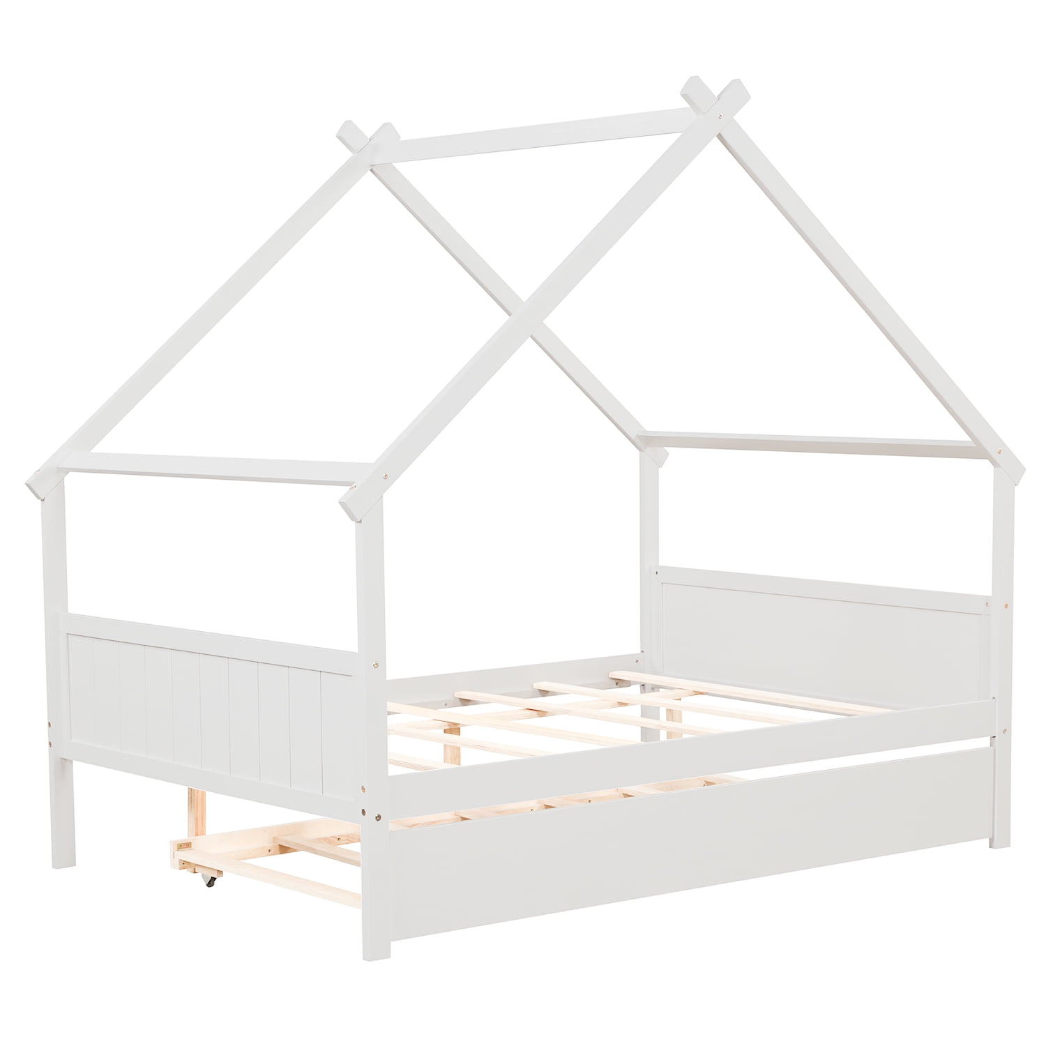 Hanway Twin House Trundle Bed - Space-Saving Dual Functionality ...