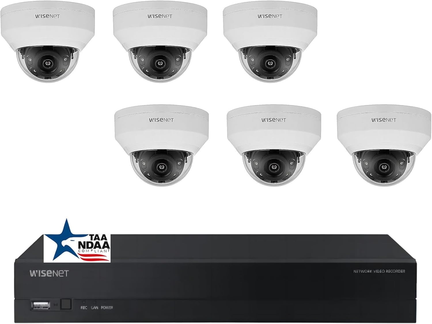 Hanwha A-Series 8 Channel PoE IP Camera System, NDAA TAA Compliant for ...