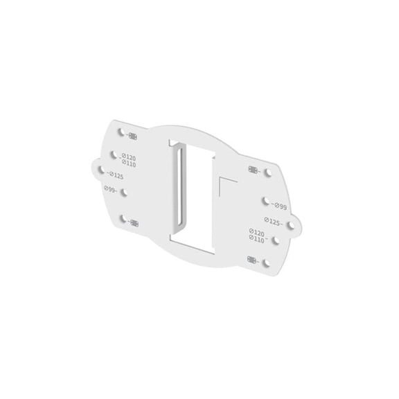 Hanwha Pole Mount for Security Camera Dome, Silver