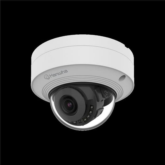 Hanwha QNV-C9011R 8MP IR AI Micro Vandal Dome Camera with Lens 3mm Fixed focal, White