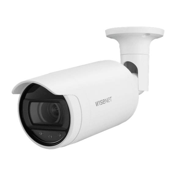 Hanwha Vision ANO-L7082R 4MP IR Bullet Camera, 3.310.3mm Varifocal Lens, 30m IR, H.265, WDR 120dB, IP66, PoE, Motion Detection CCTV