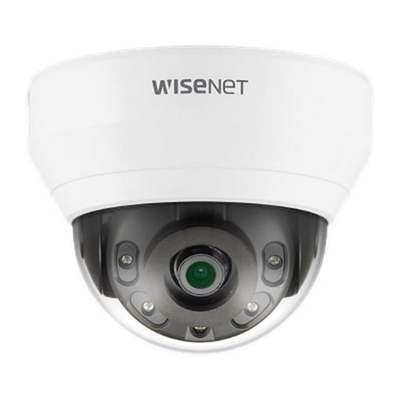 Hanwha Wisenet Q Network 2MP at 30fps 2.8 mm Fixed Focal Lens Indoor Dome Camera with Wisestream II 120dB, White