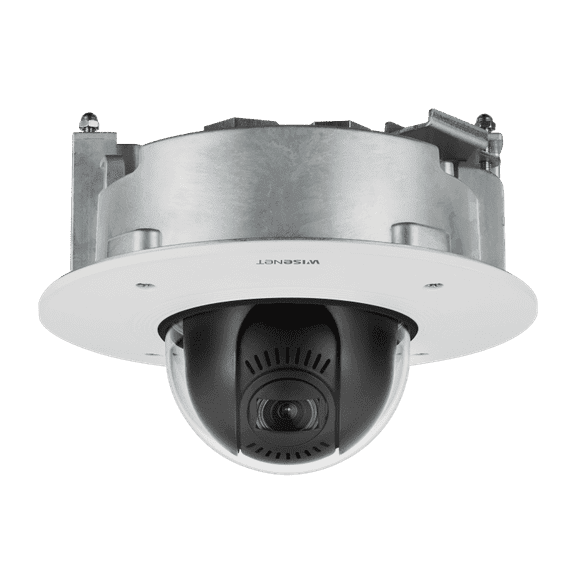 Hanwha Wisenet XND-6081FZ 2MP Dome Camera with Motorized Varifocal Lens, 150dB WDR, and Advanced Analytics