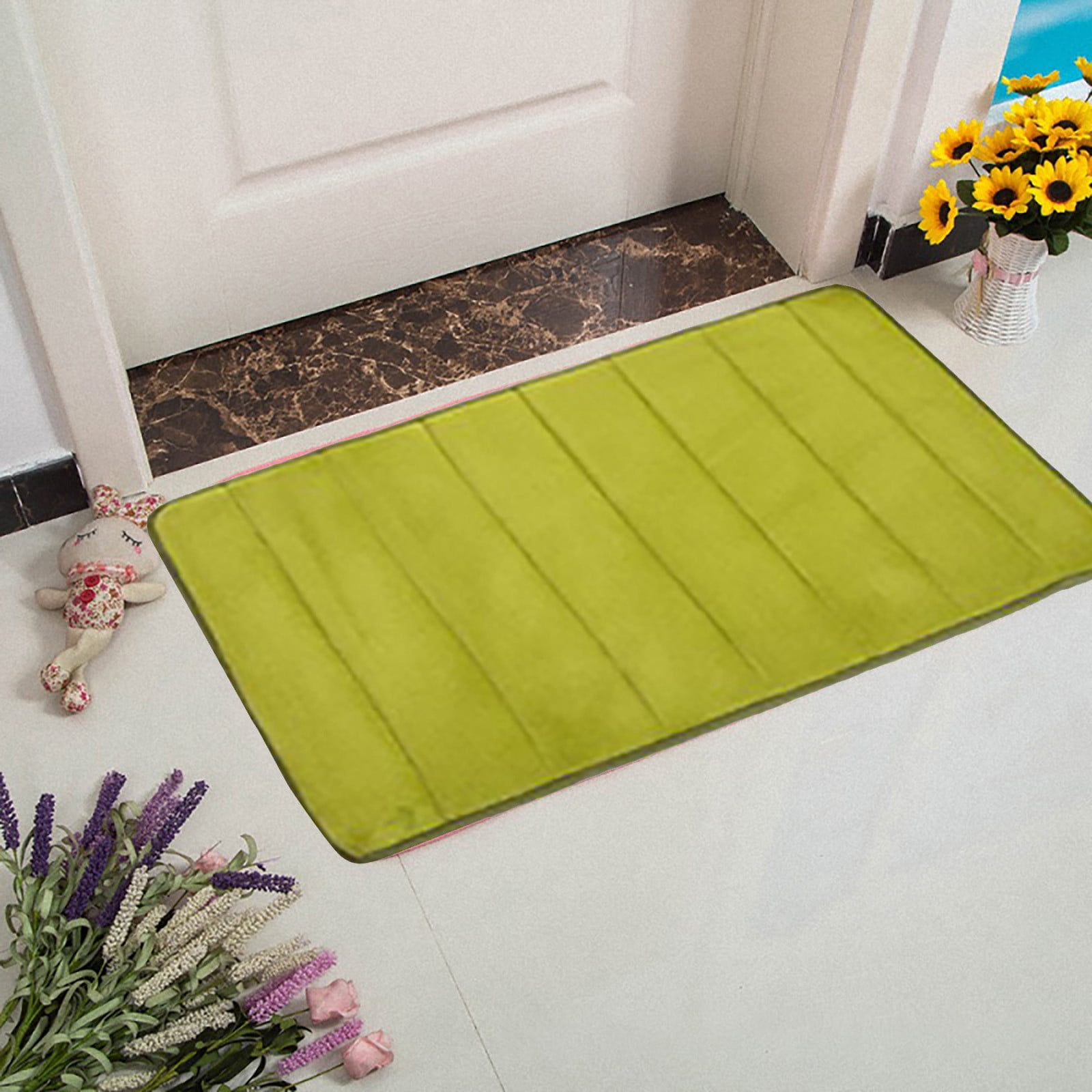 Hanzidakd Carpet Memory Foam Bath Mat Bathroom Rugs Toilet Soft Non
