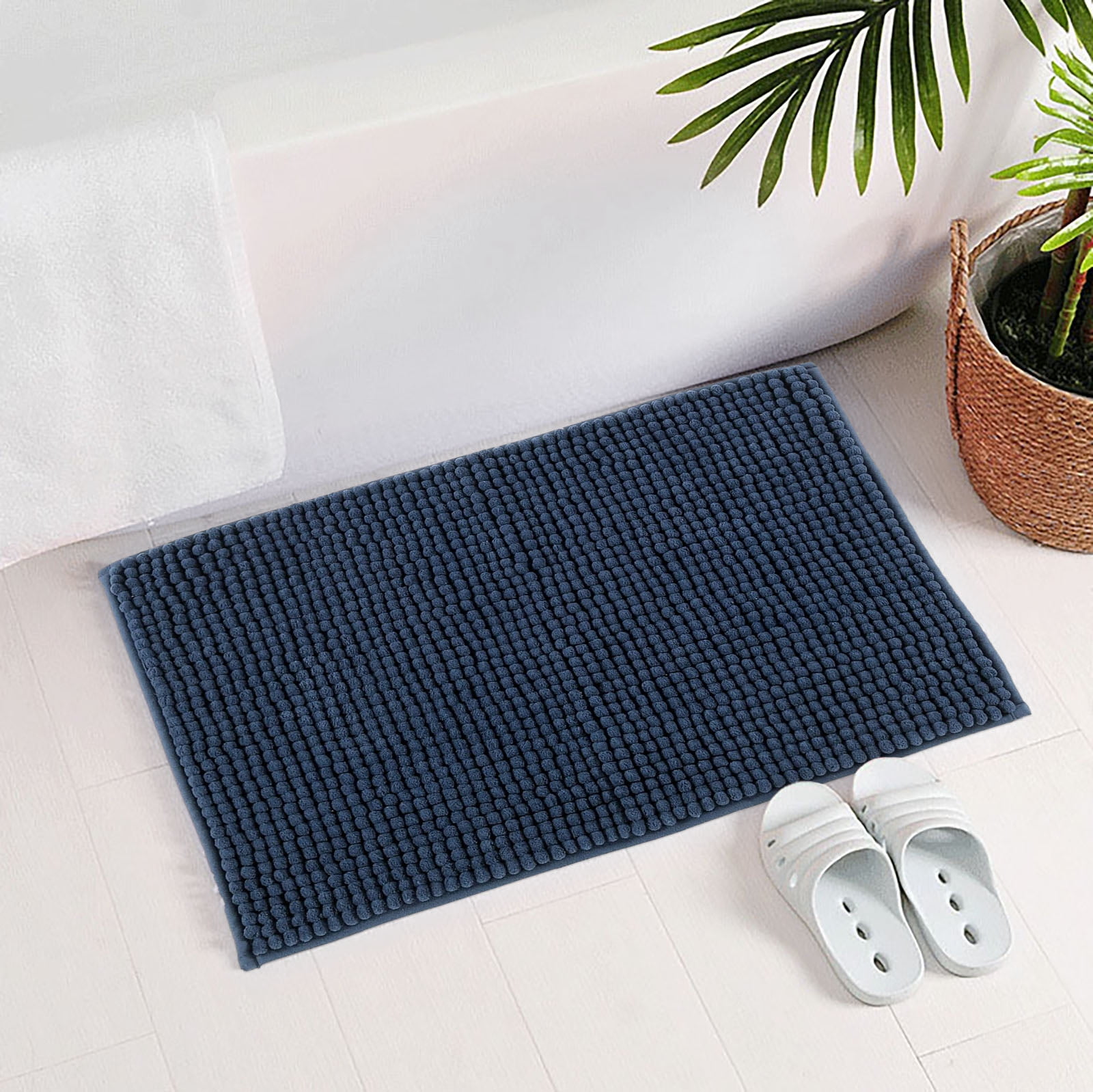 Hanzidakd Carpet Short Wool Plain Color Floor Mat Bathroom Avoid