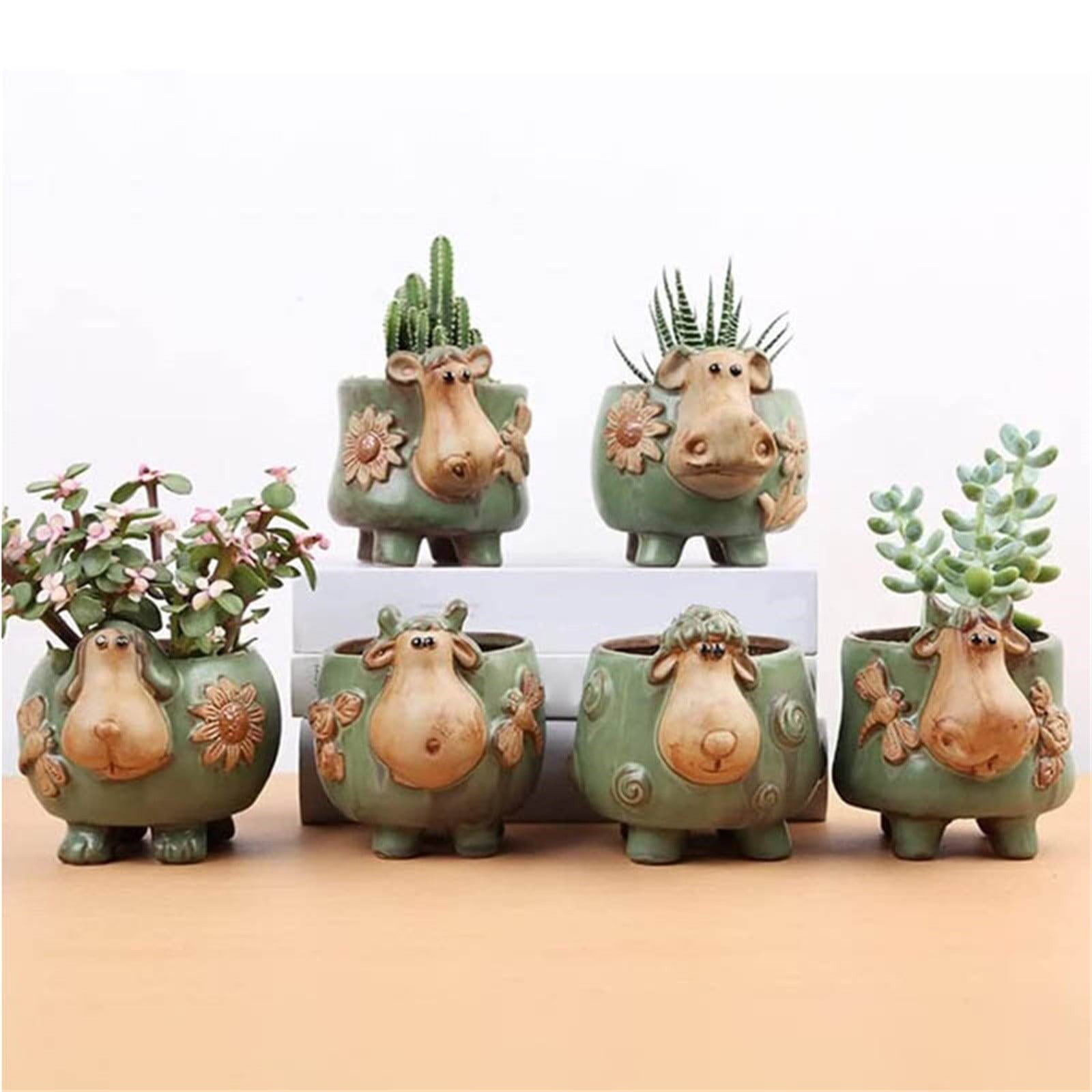 Hanzidakd Desktop Ornament Clearance Small Succulent Pots With Ceramic